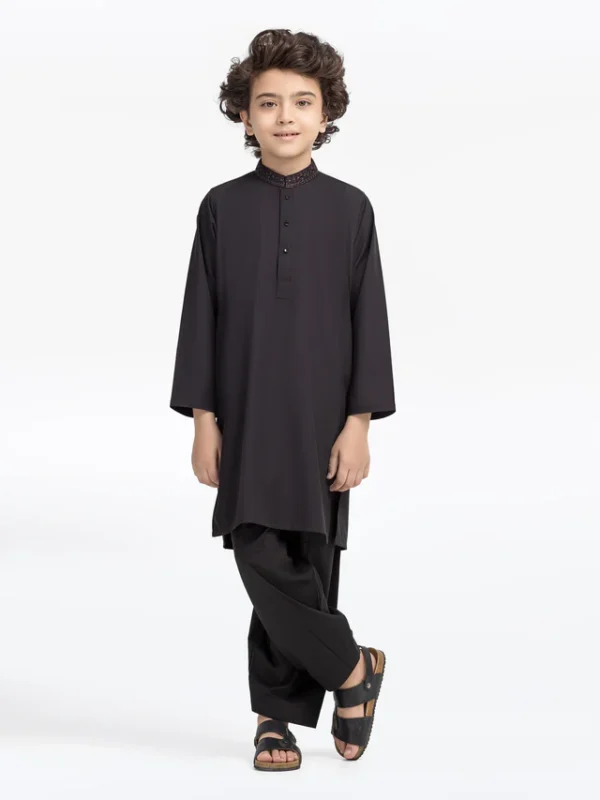 Boy's Black Kurta Shalwar-4033