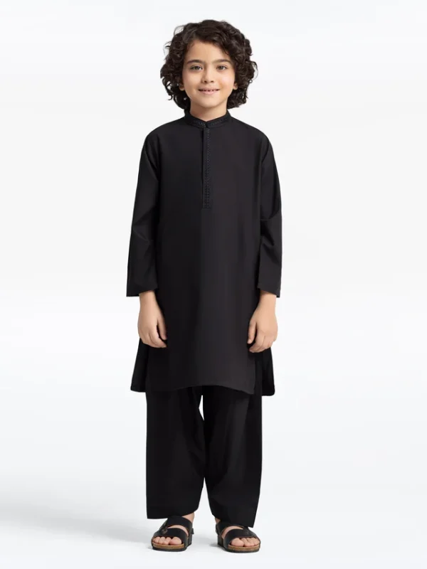 Boy's Black Kurta Shalwar