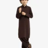 Boy's Dark Brown Kurta Shalwar
