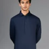 Navy Blue Blended Casual Kameez Shalwar