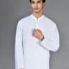 White Blended Casual Kameez Shalwar