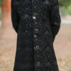 VELVET MESURI BLACK SHERWANI 2