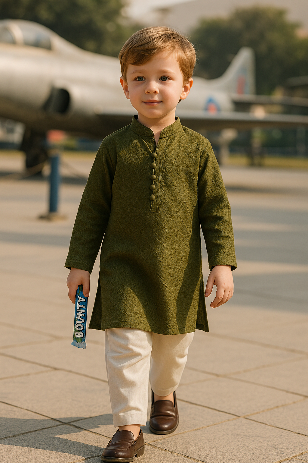 Mehndi Green Chiken Kurta