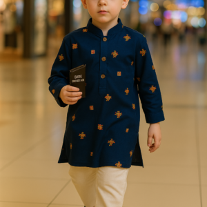 Blue Embroidered Kurta