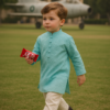 Light Blue Chiken Kurta