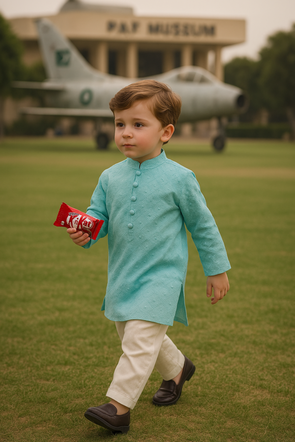 Light Blue Chiken Kurta