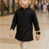 Black Sequin Embroidered Kurta