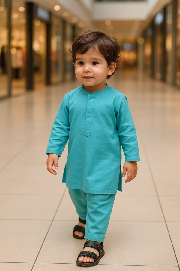 aqua blue kurta pajama 2