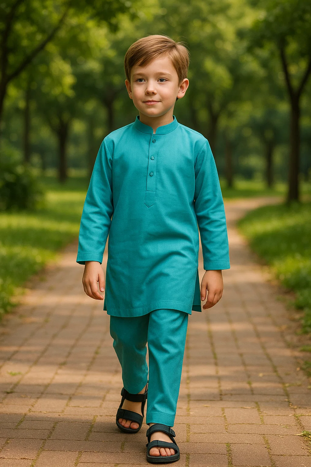 aqua blue kurta pajama