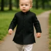 black plain sherwani 1