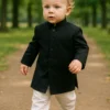 black plain sherwani 2