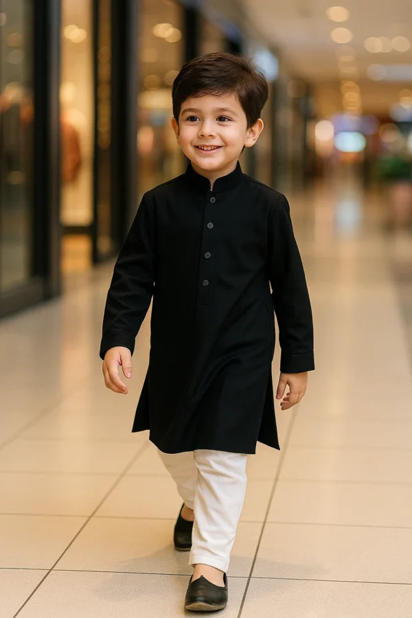 black plain sherwani 3