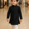 black plain sherwani 4