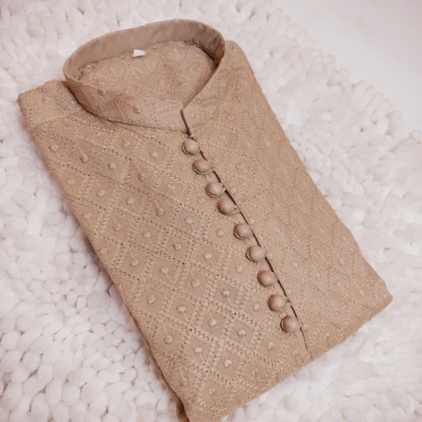 Beige Chiken Kurta 2